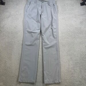 Under‎ Armour Mens Gray Golf Pants Straight Leg Stretch Waist 32x33 Performance
